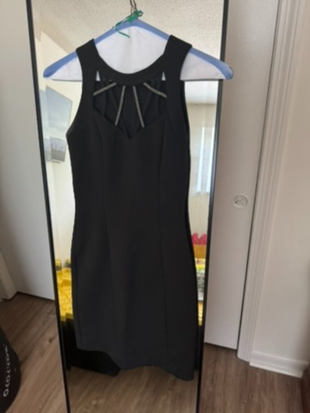 Black with Jeweled accents Mini Dress